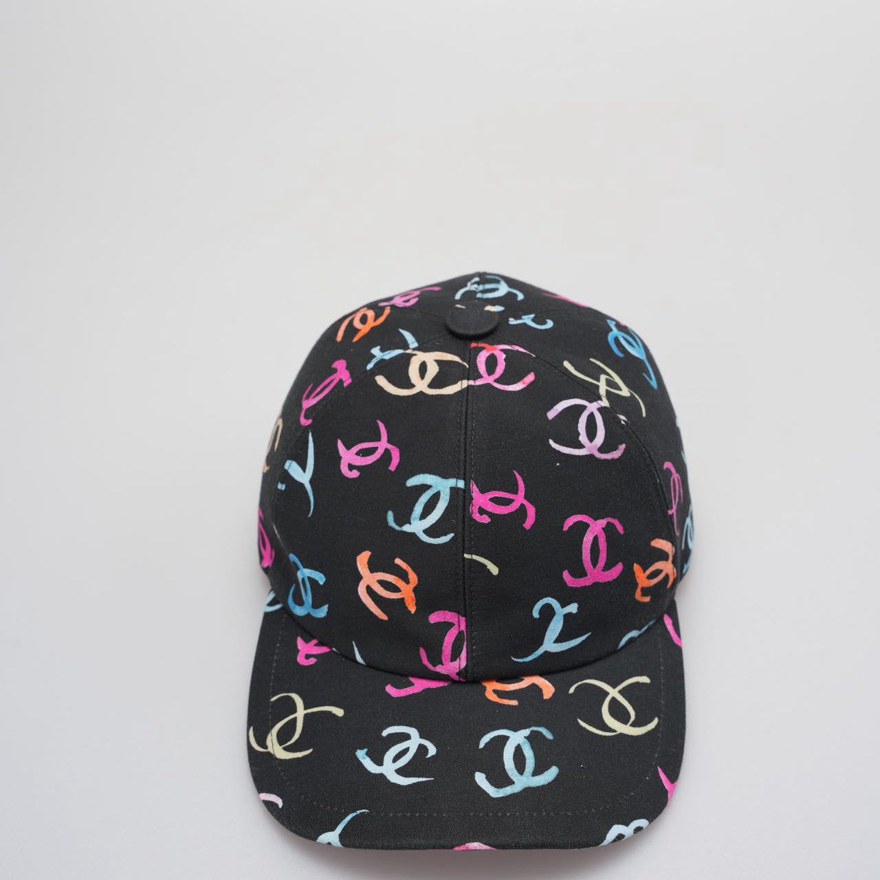 Chanel Black Hat with multicolor CC Logos from the latest 24S collection