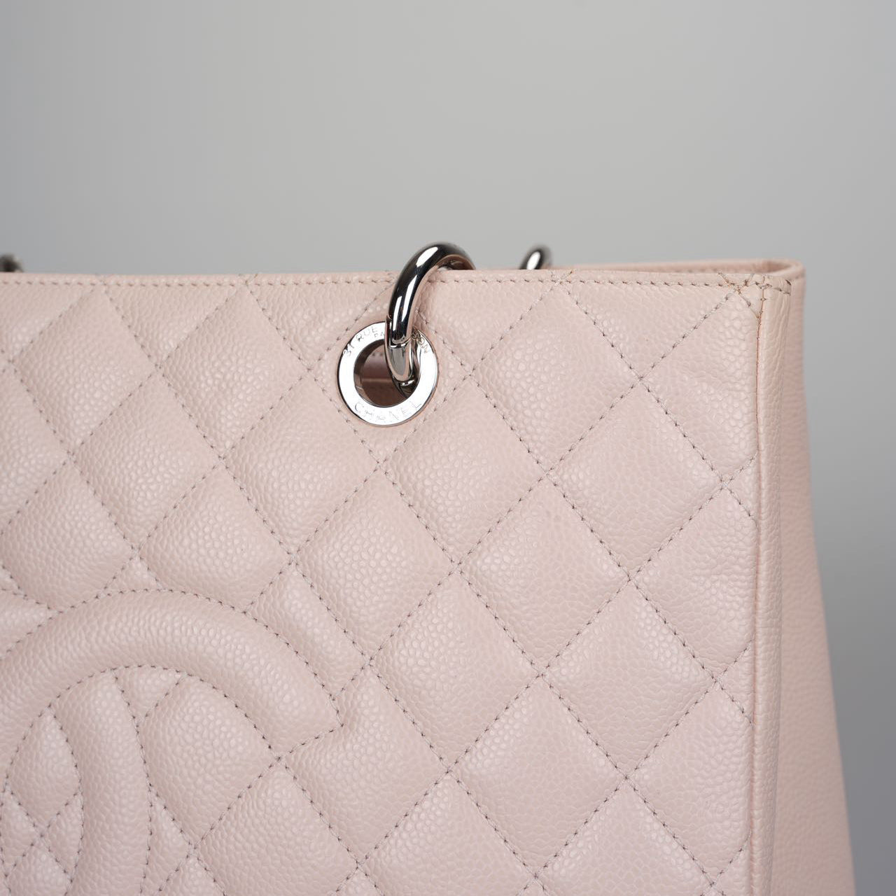Chanel Pink Grand Shopping Tote Light Pink GST Bag in Caviar