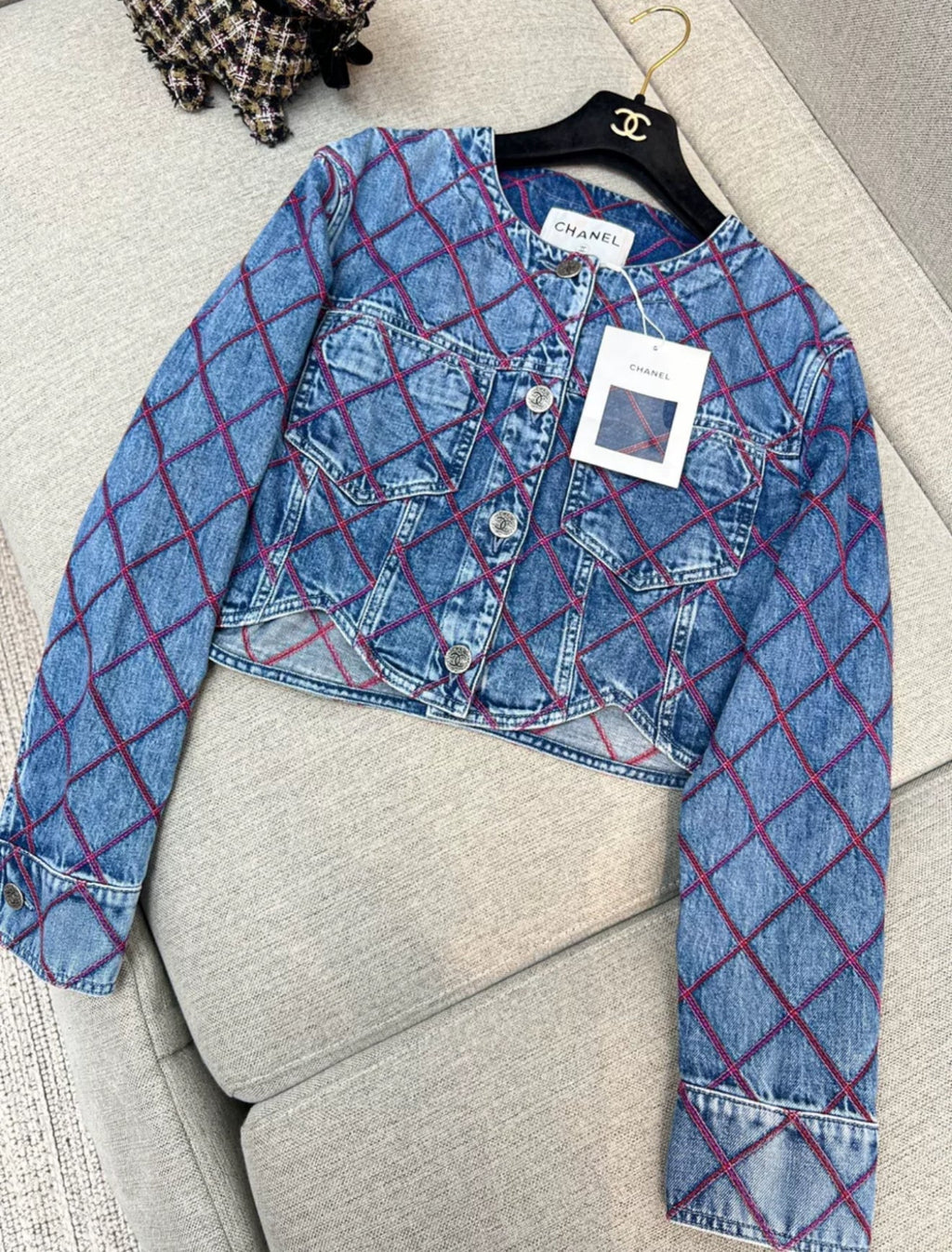 Chanel 22M Coco Beach Denim Jacket And Shorts