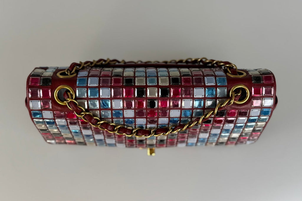 Chanel Runway Mosaic Medium Flap Bag in Red and Multicolor