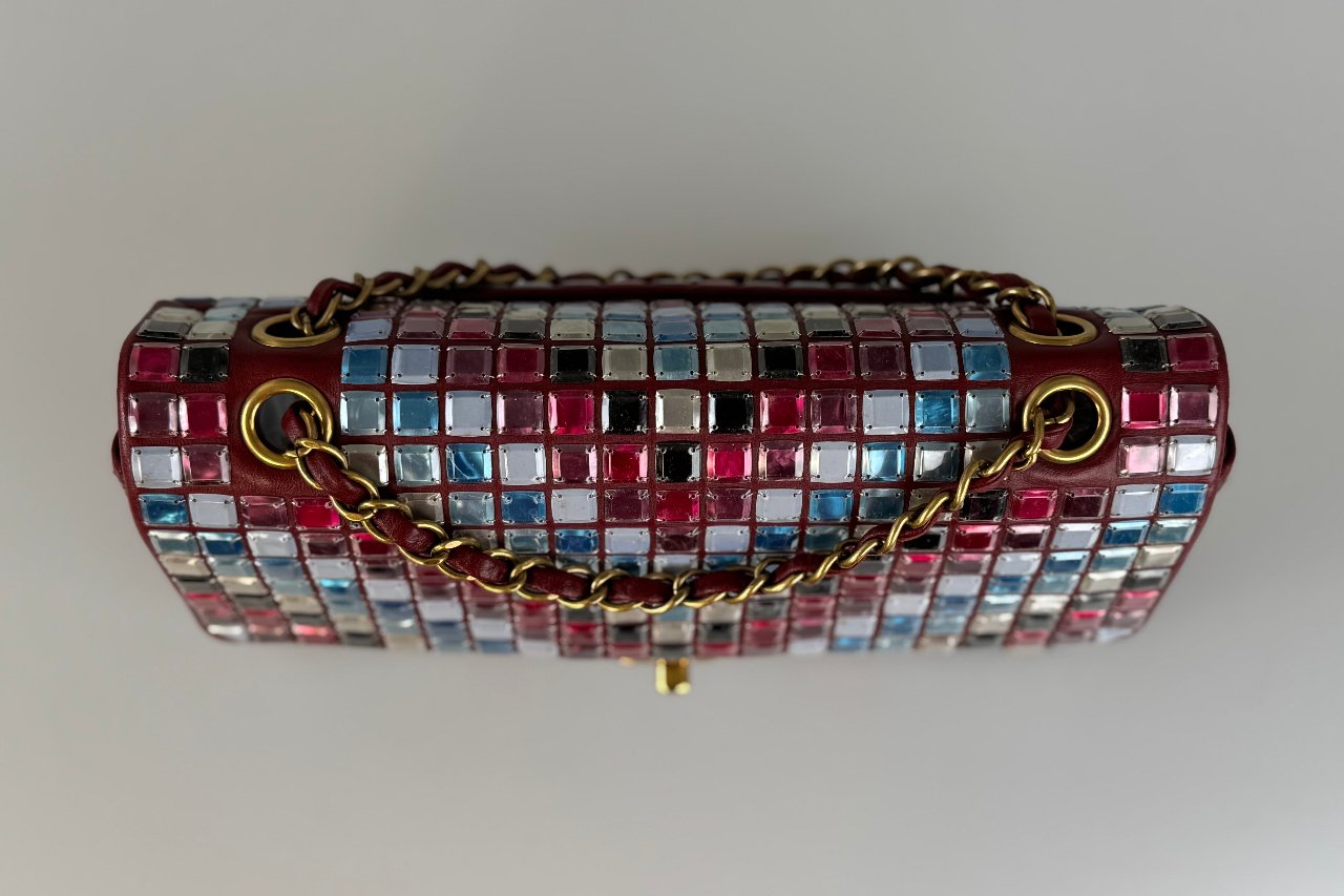 Chanel Runway Mosaic Medium Flap Bag in Red and Multicolor