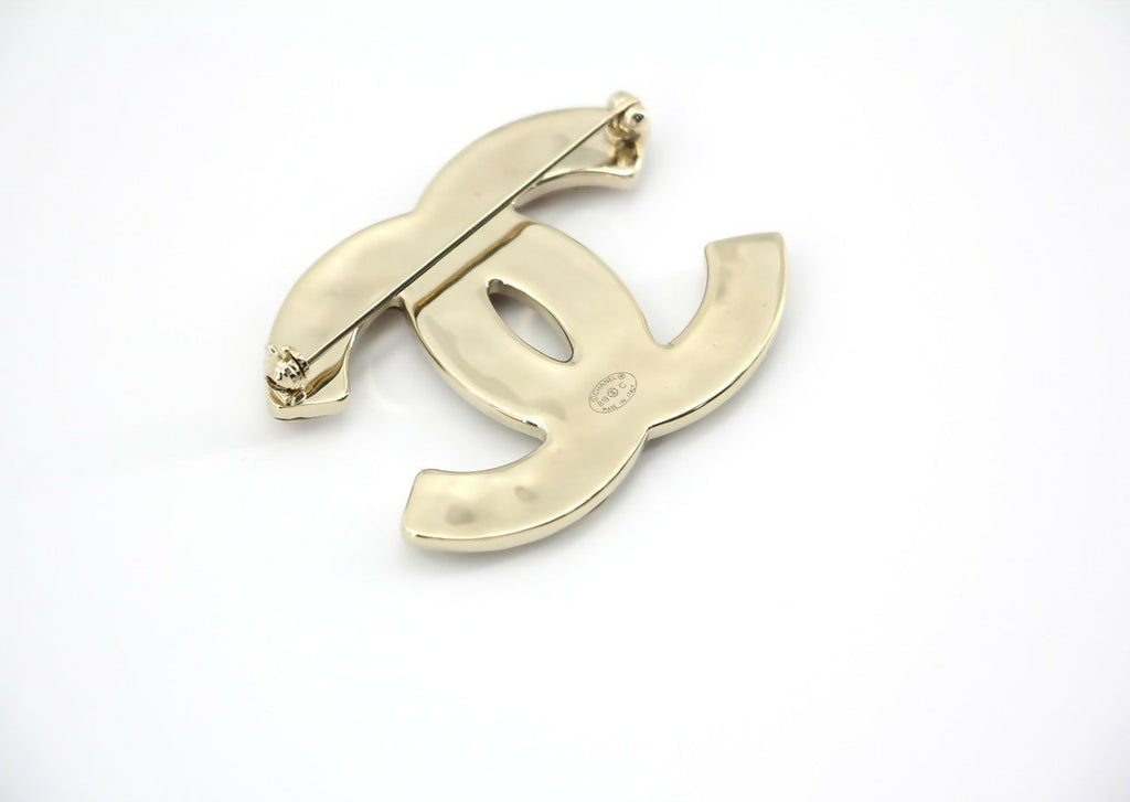 Chanel B19C Rhinestone Pink and Light Pink CC Mark Brooch