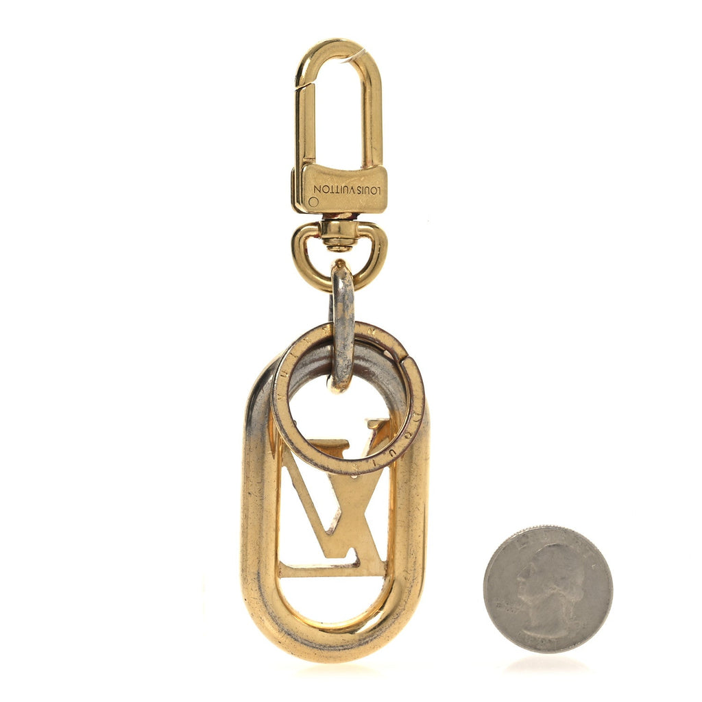 LV Link Bag Charm Key Holder Gold