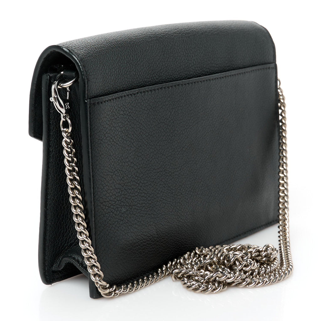 Soft Calfskin My Lockme Chain Pochette Black