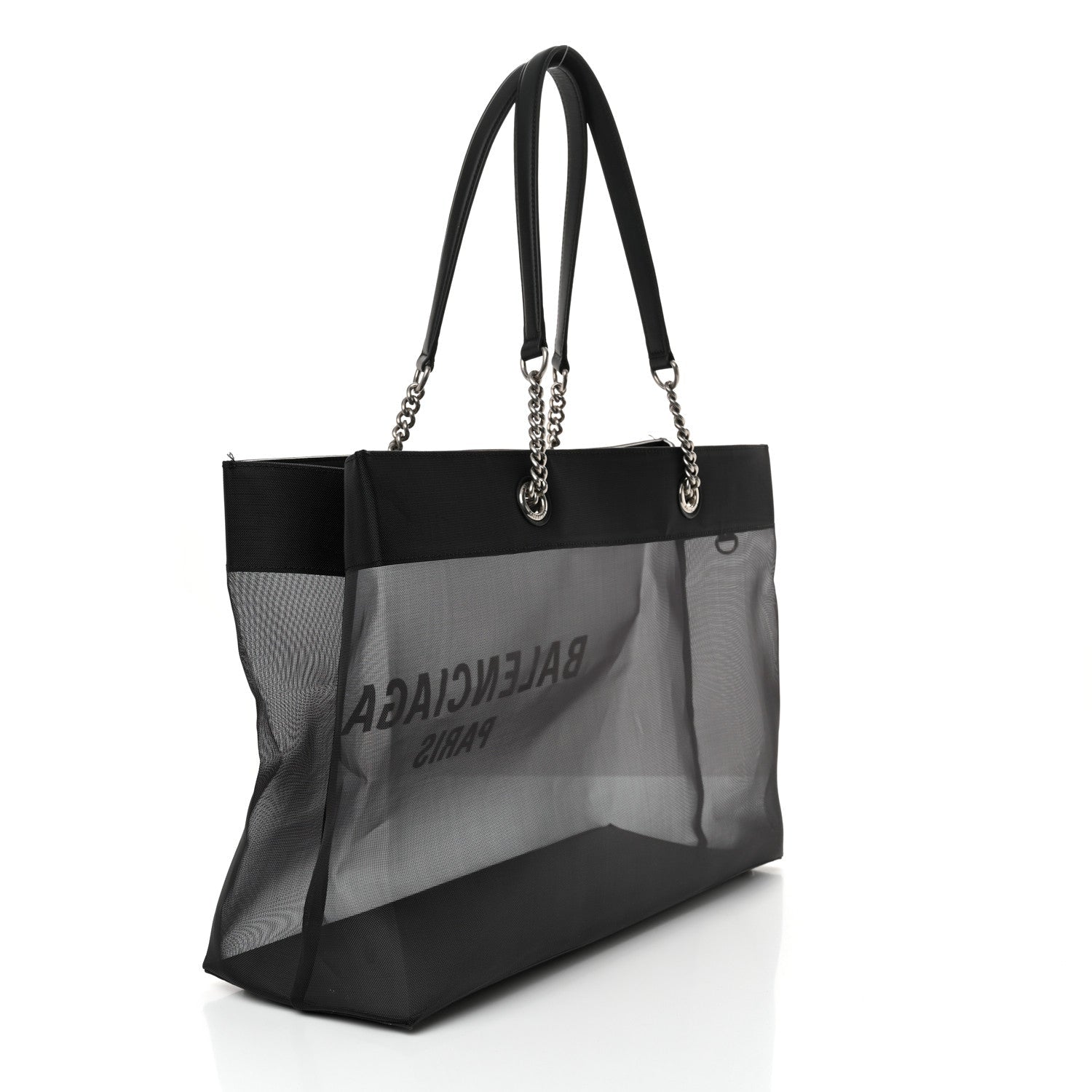 Mesh Large Duty Free Tote Black