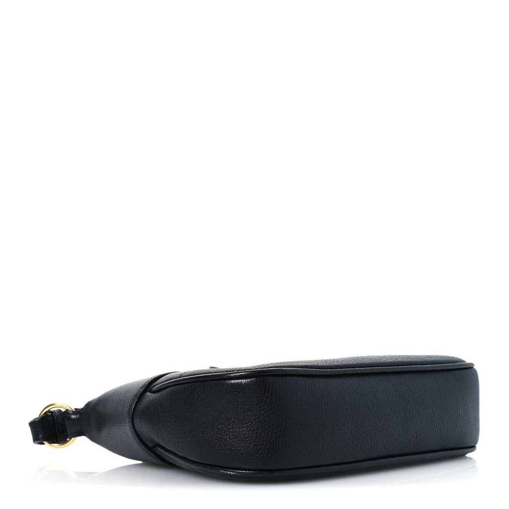 Goatskin Small Aphrodite Shoulder Bag Black