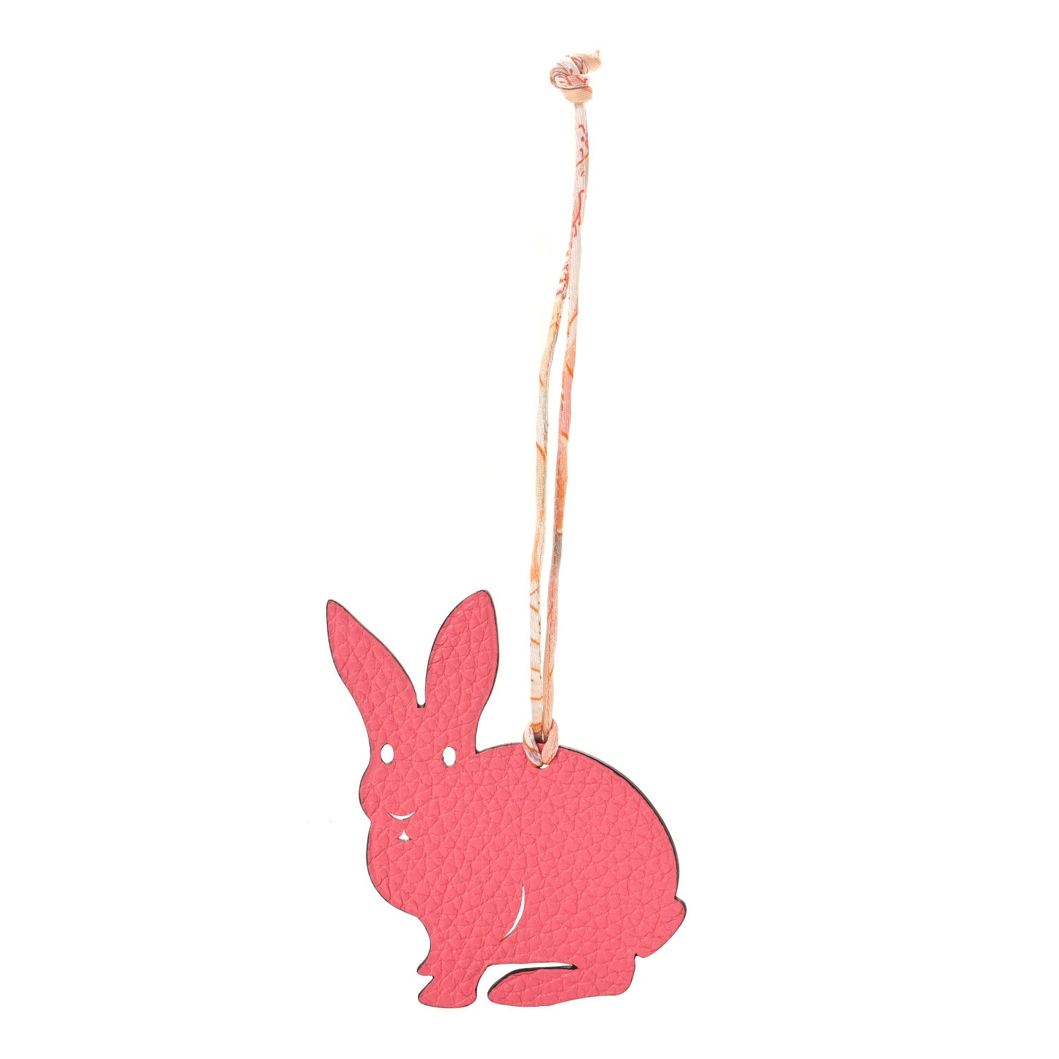 Togo Chevre Mysore Petit H Rabbit Bag Charm Rose Azalee Anemone