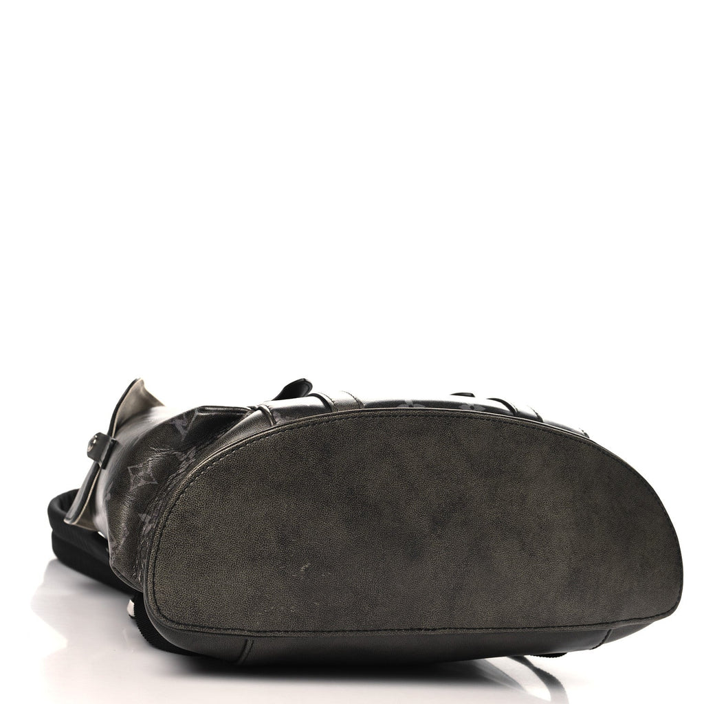 Brushed Monogram Eclipse Christopher MM Backpack Black