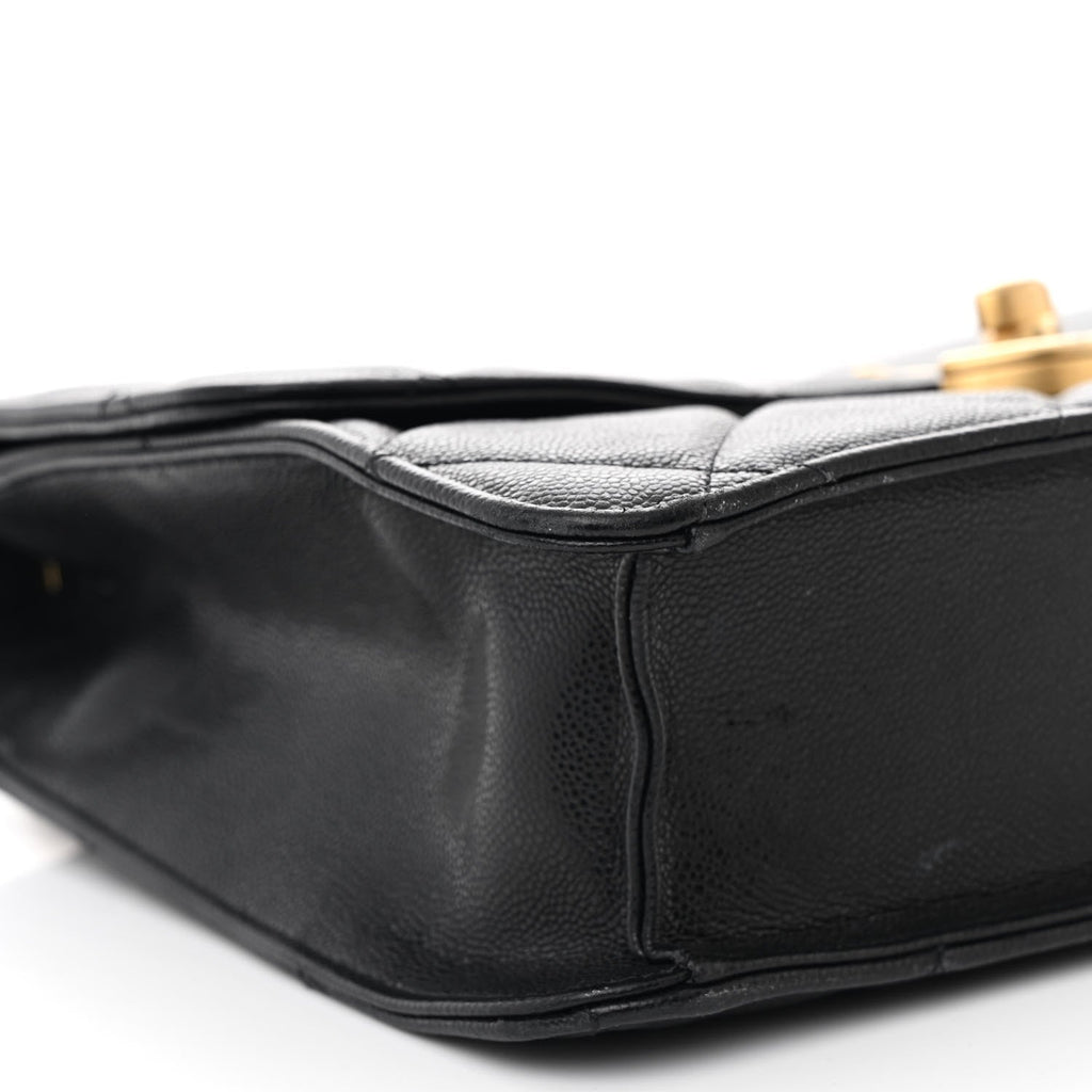 Caviar Quilted CC Large Flap Black