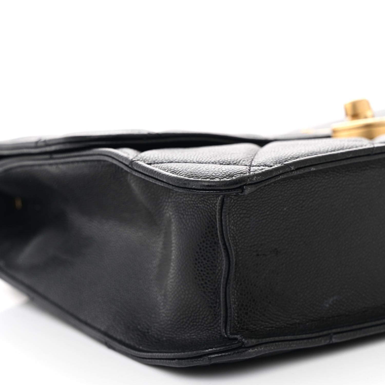 Caviar Quilted CC Large Flap Black