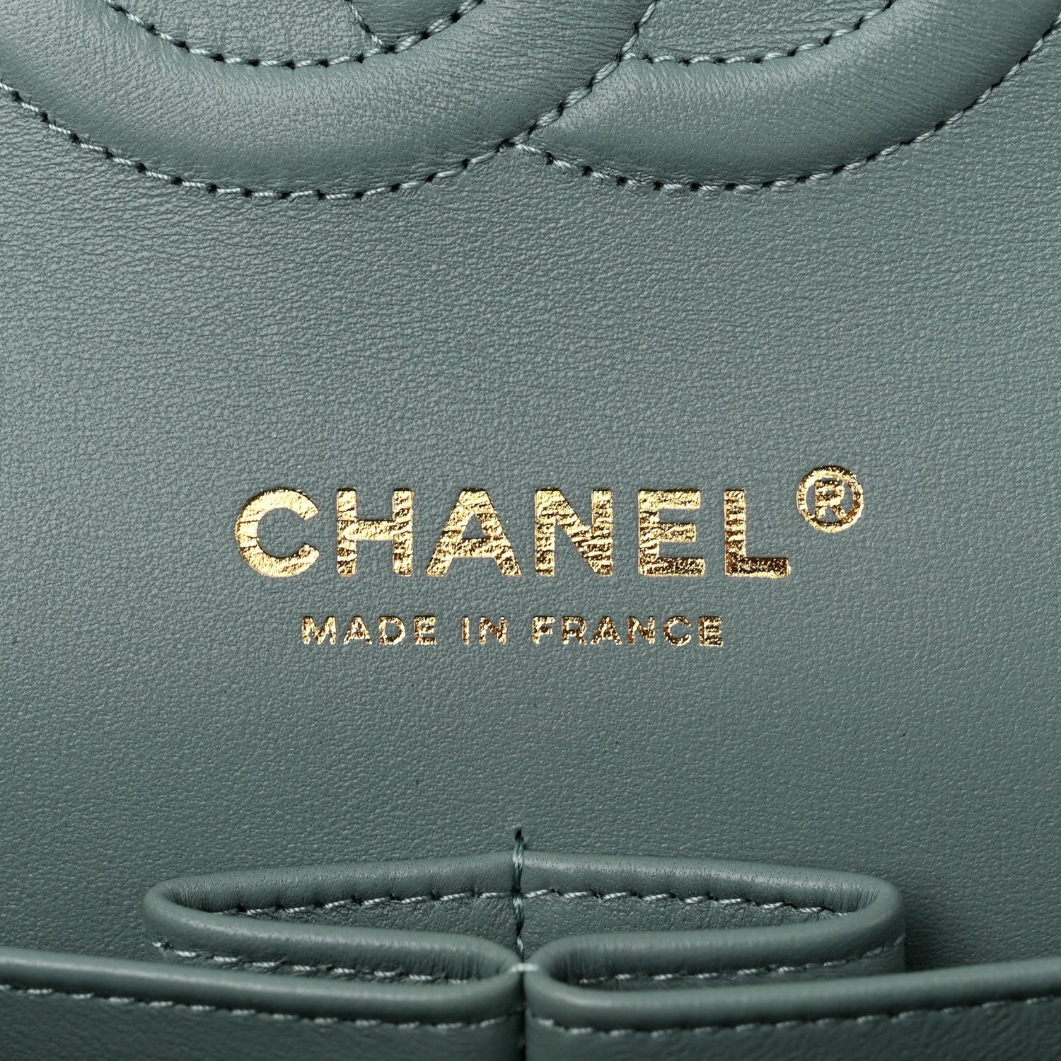 Caviar Quilted Medium Double Flap Light Blue