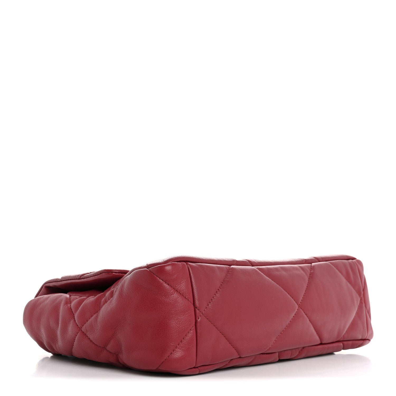 Goatskin Quilted Large Chanel 19 Flap Dark Pink