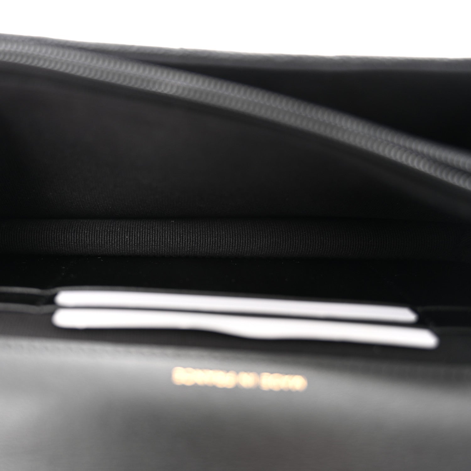 Shiny Caviar Quilted Flap Charm Wallet On Chain WOC Black