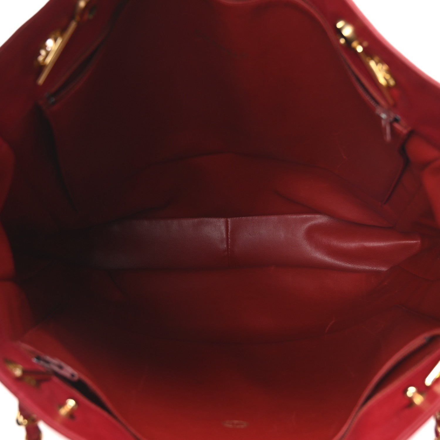 Lambskin Quilted Shoulder Bag Red