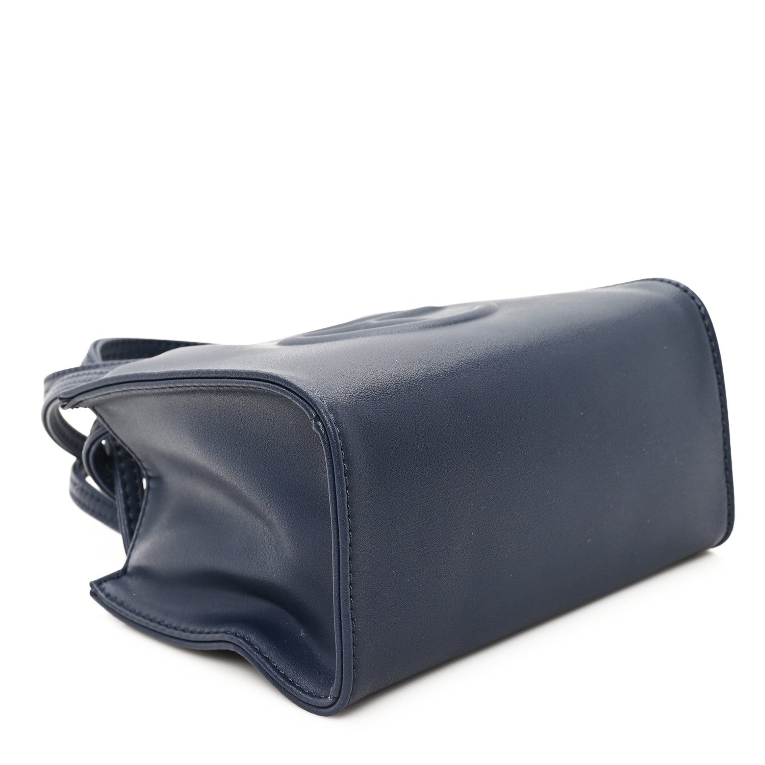 Vegan Leather Small Shopping Bag Navy