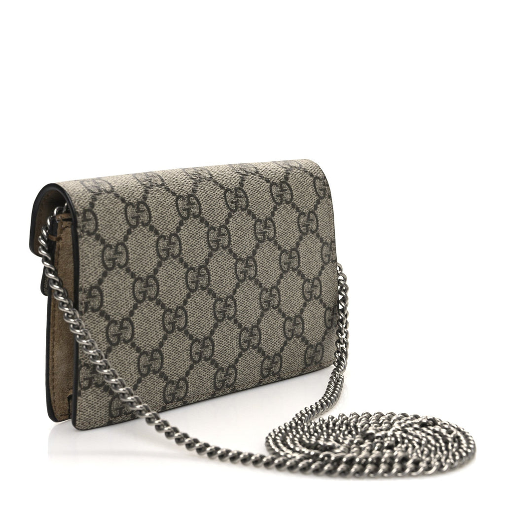 GG Supreme Monogram Super Mini Dionysus Shoulder Bag Taupe
