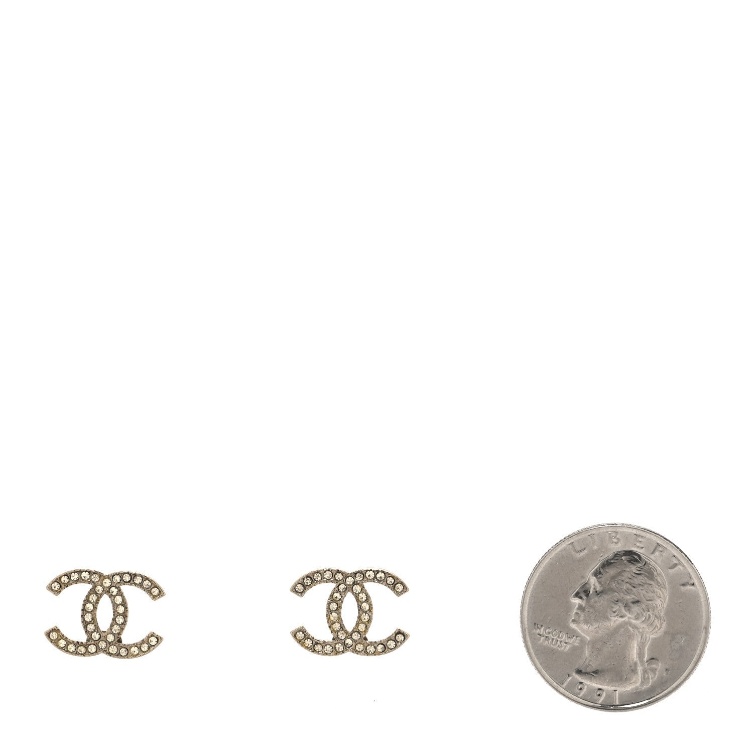 Crystal Mini Timeless CC Earrings Silver