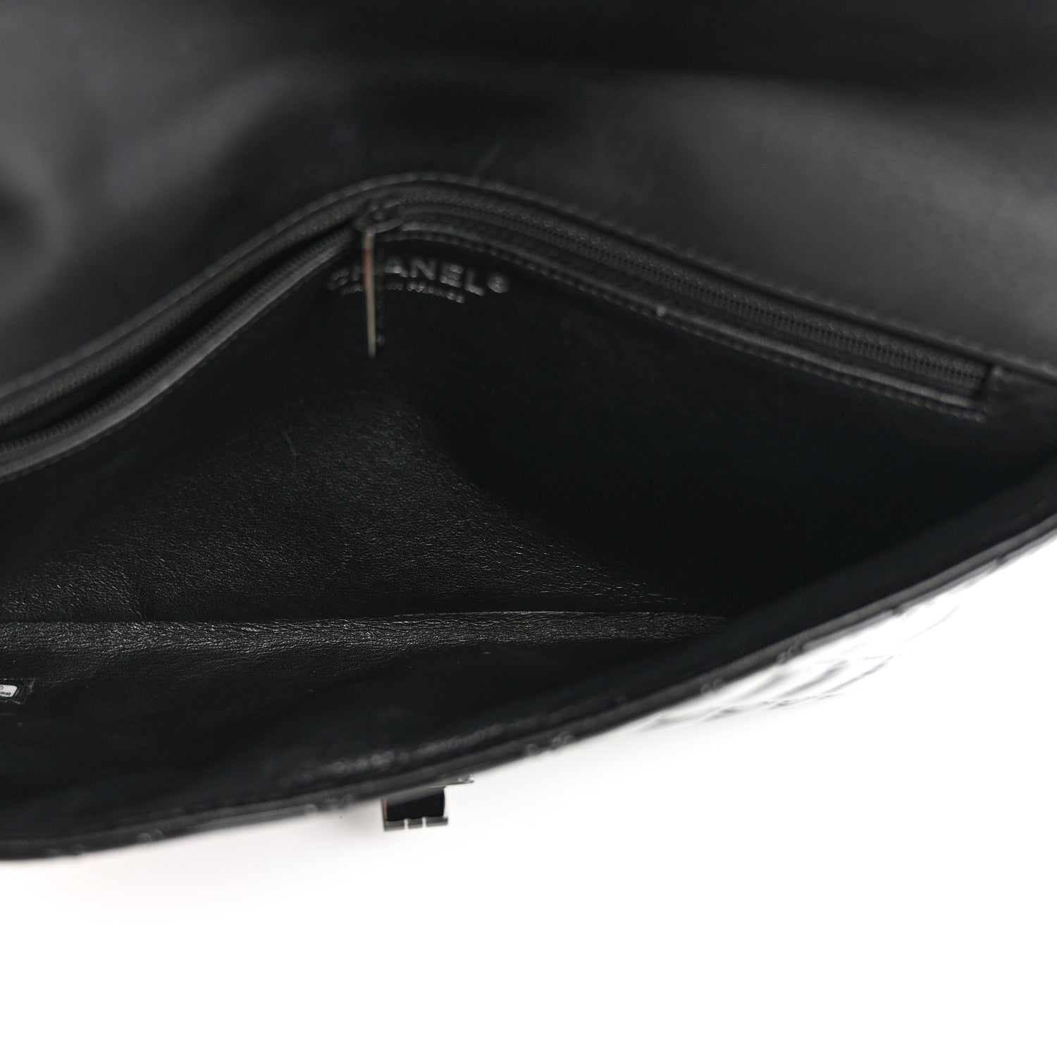 Patent Calfskin Quilted Reissue 2.55 Clutch So Black