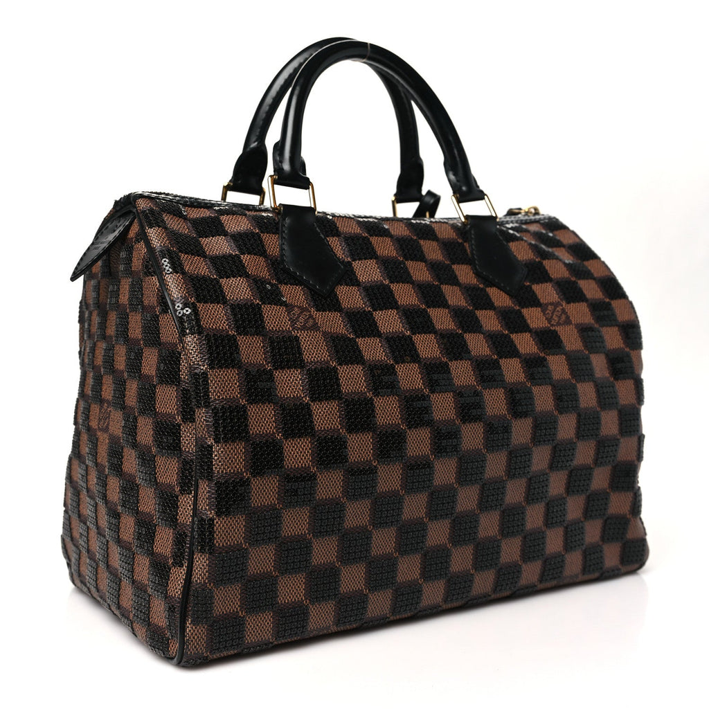 Damier Paillettes Speedy 30 Black