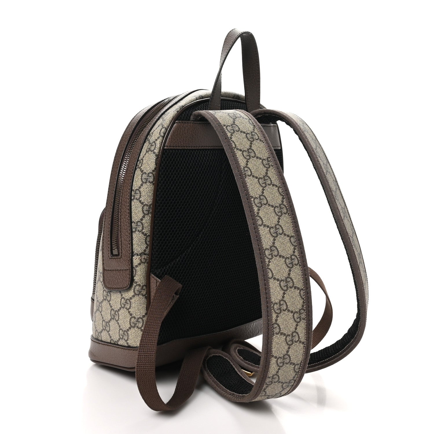 GG Supreme Monogram Calfskin Web Small Ophidia Day Backpack Beige Ebony New Acero