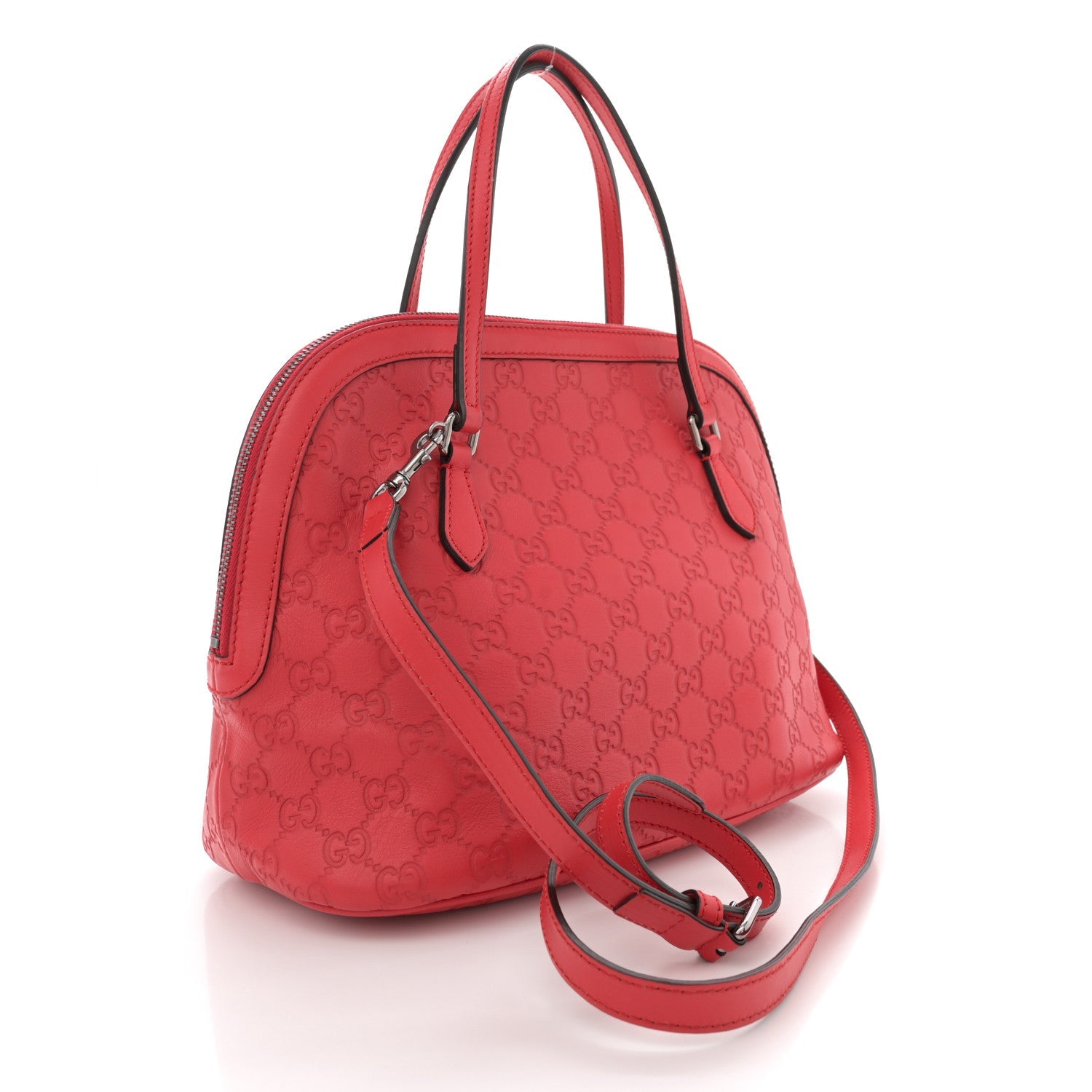 Guccissima Medium Dome Bag Red