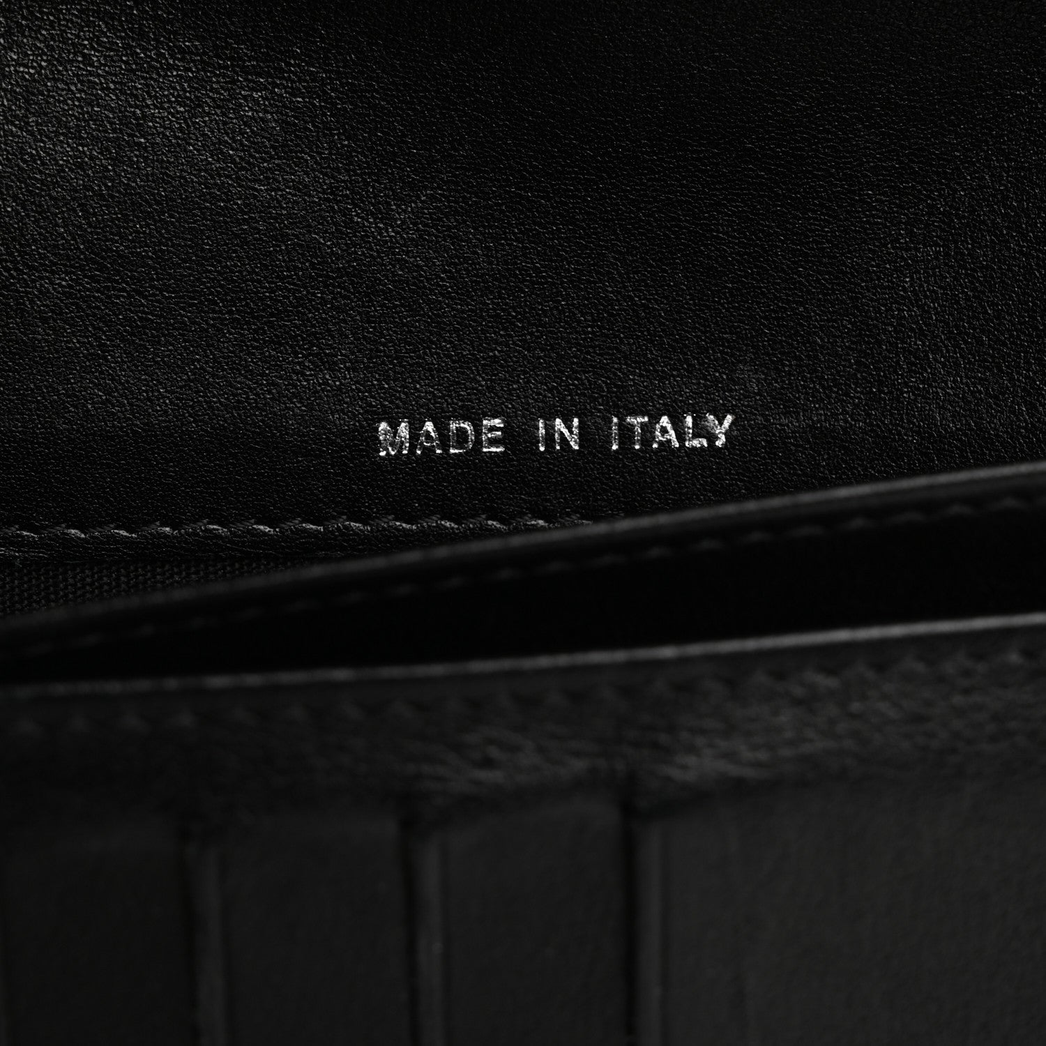 Glazed Calfskin Boy Yen Wallet Black