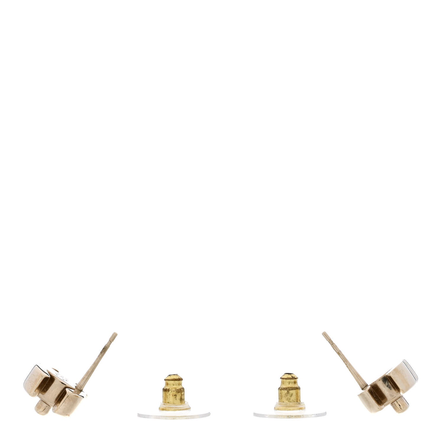 Metal CC Turnlock Earrings Gold