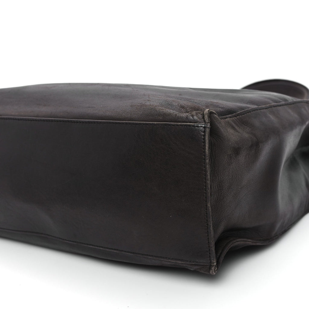 Lambskin CC Shoulder Bag Brown