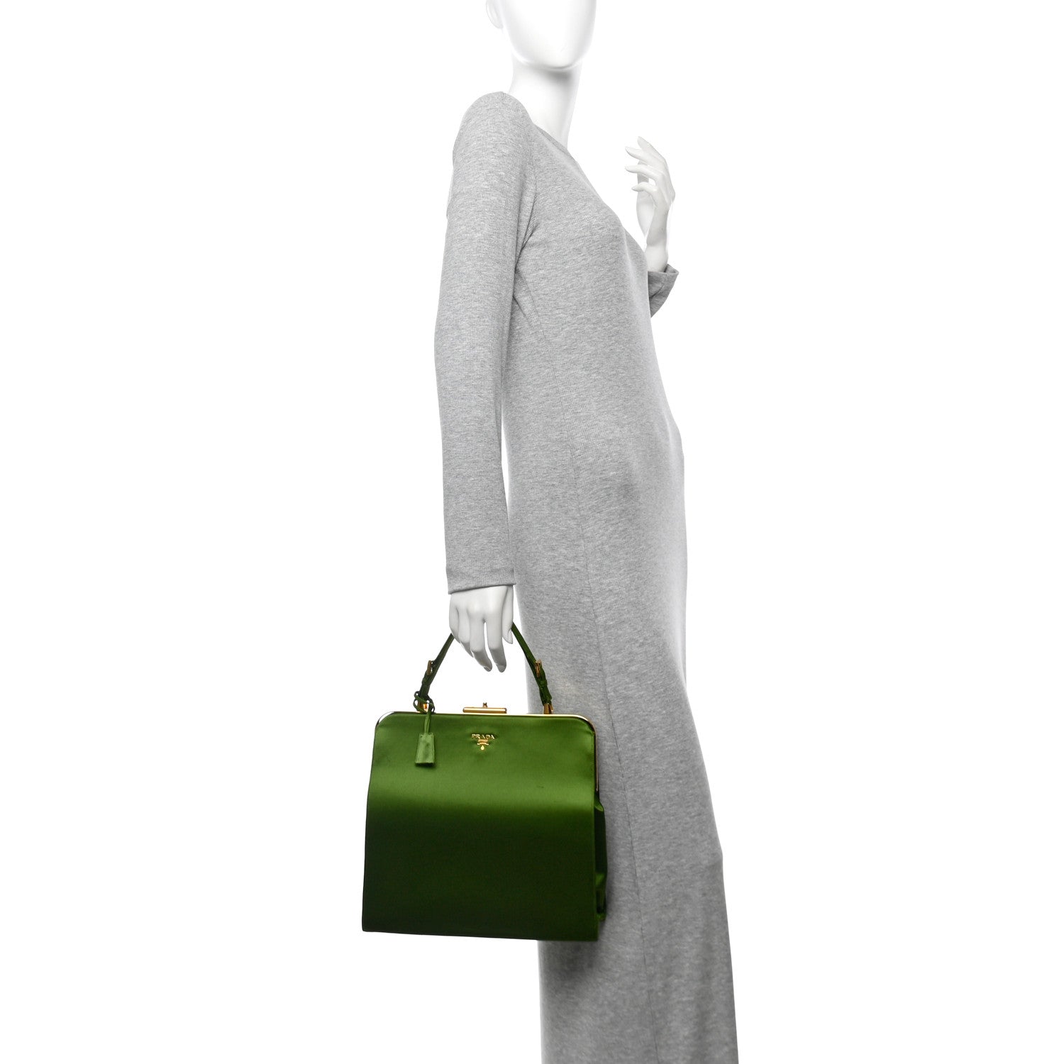 Satin Framed Bag Felce