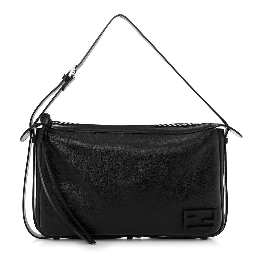 Vitello Medium Simply Fendi Shoulder Bag Black
