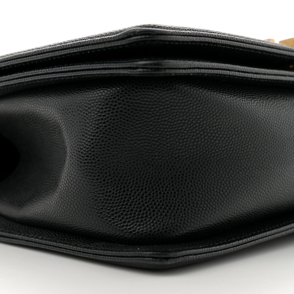 Caviar Quilted Medium Boy Flap Black