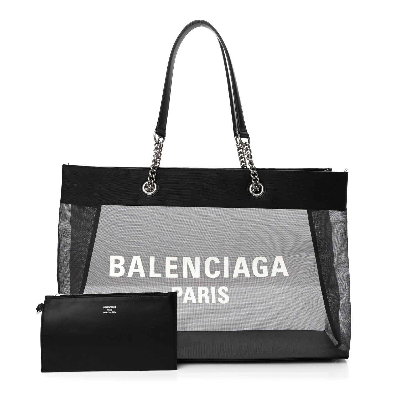 Mesh Large Duty Free Tote Black