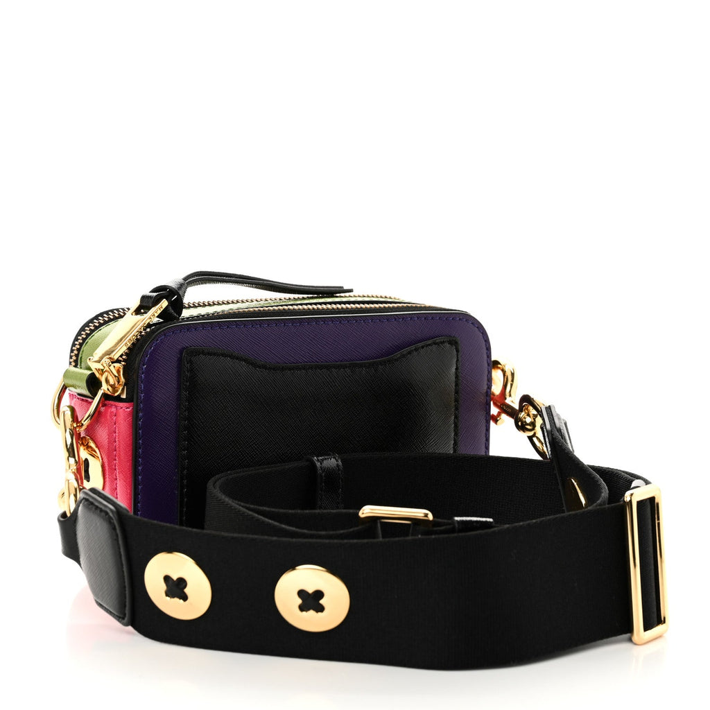 Saffino Small Stud Snapshot Camera Bag Violet Multicolor