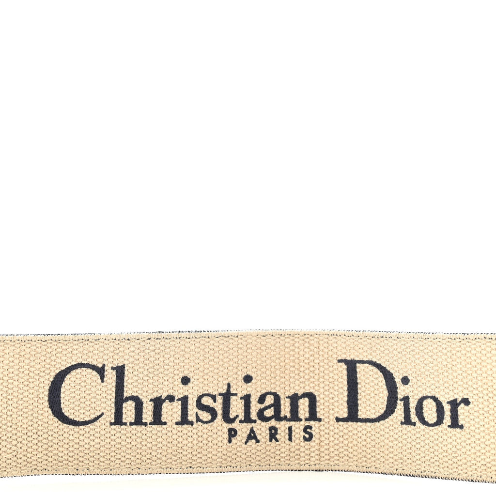 Canvas Velvet Embroidered Shoulder Strap Blue