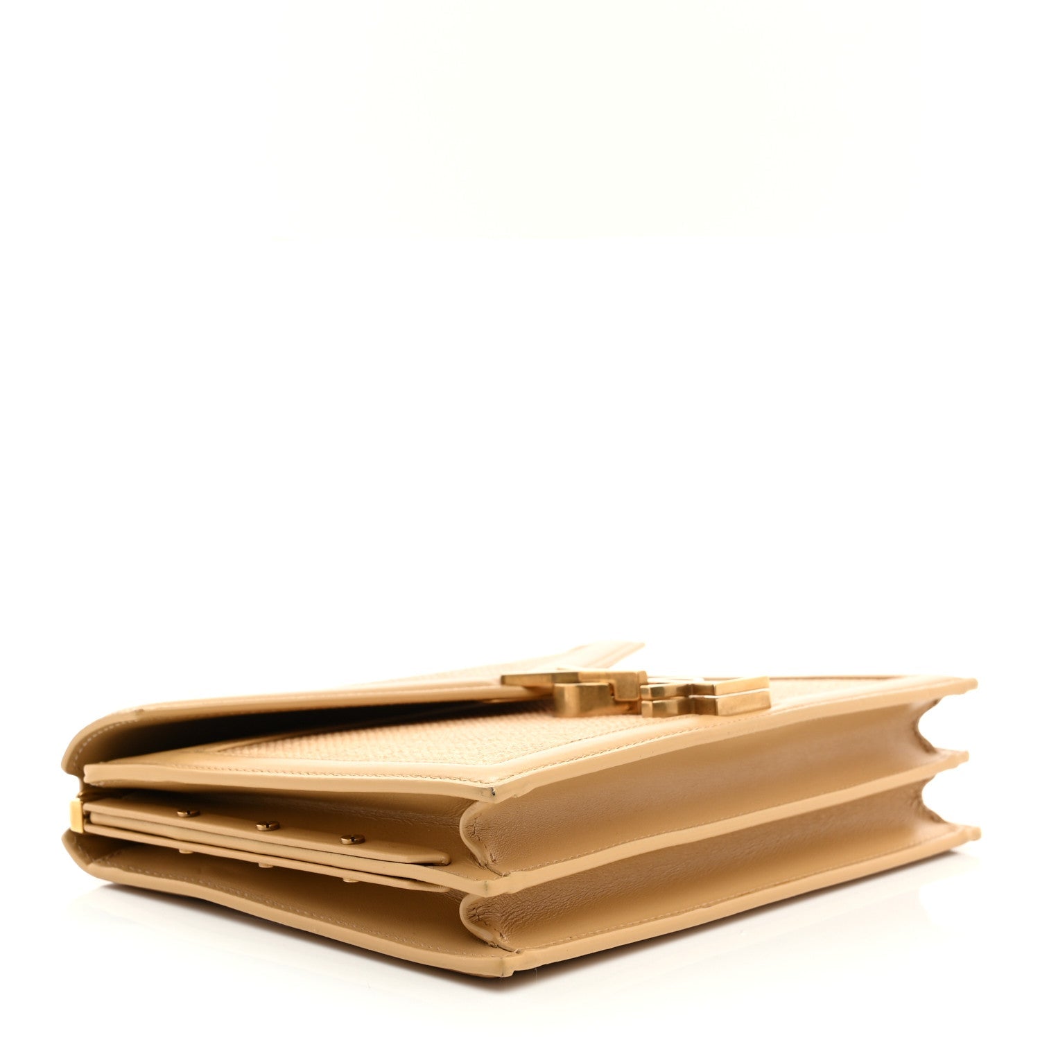 Canvas Calfskin Classic Monogram Cassandra Grege Brown Gold