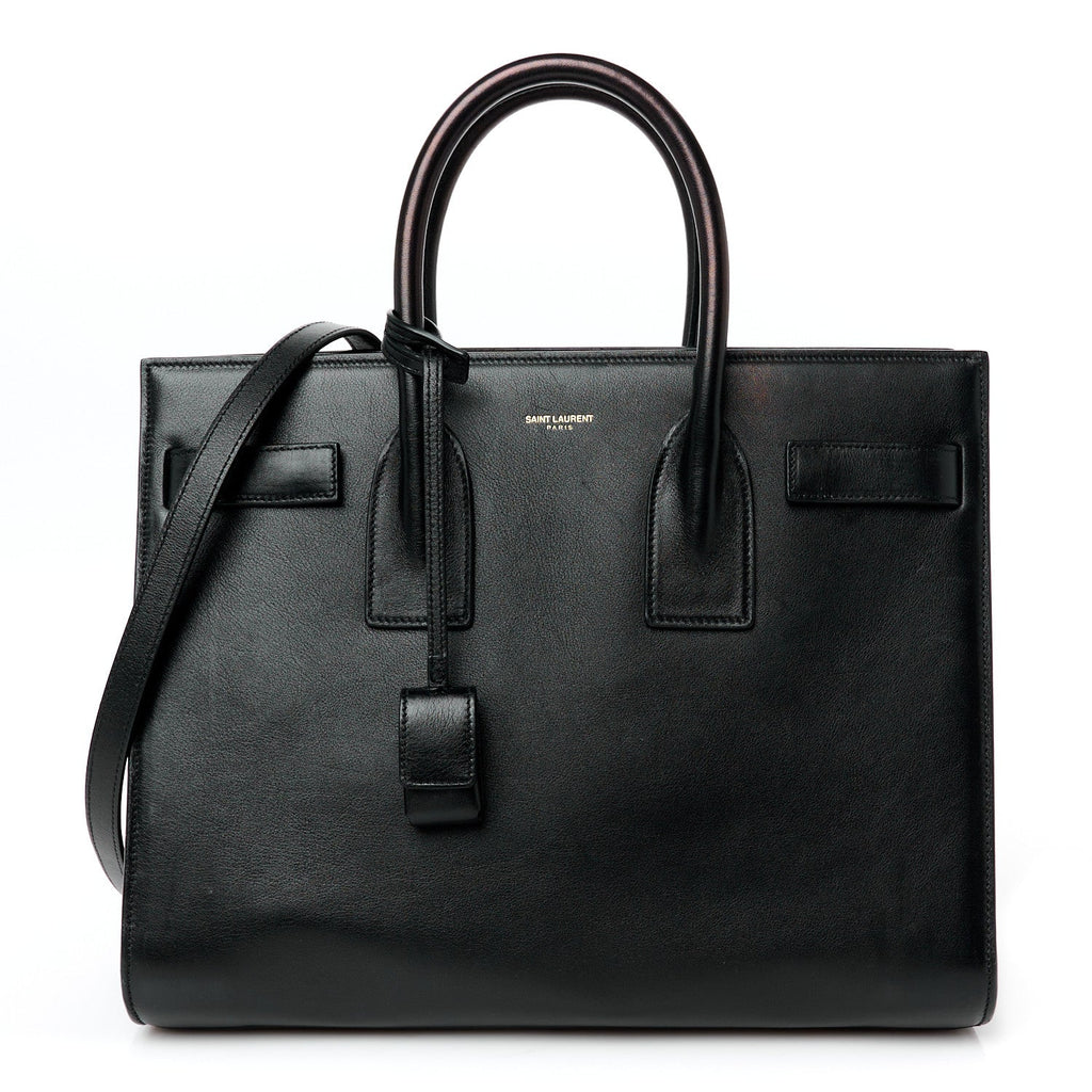 Grained Calfskin Small Sac De Jour Black
