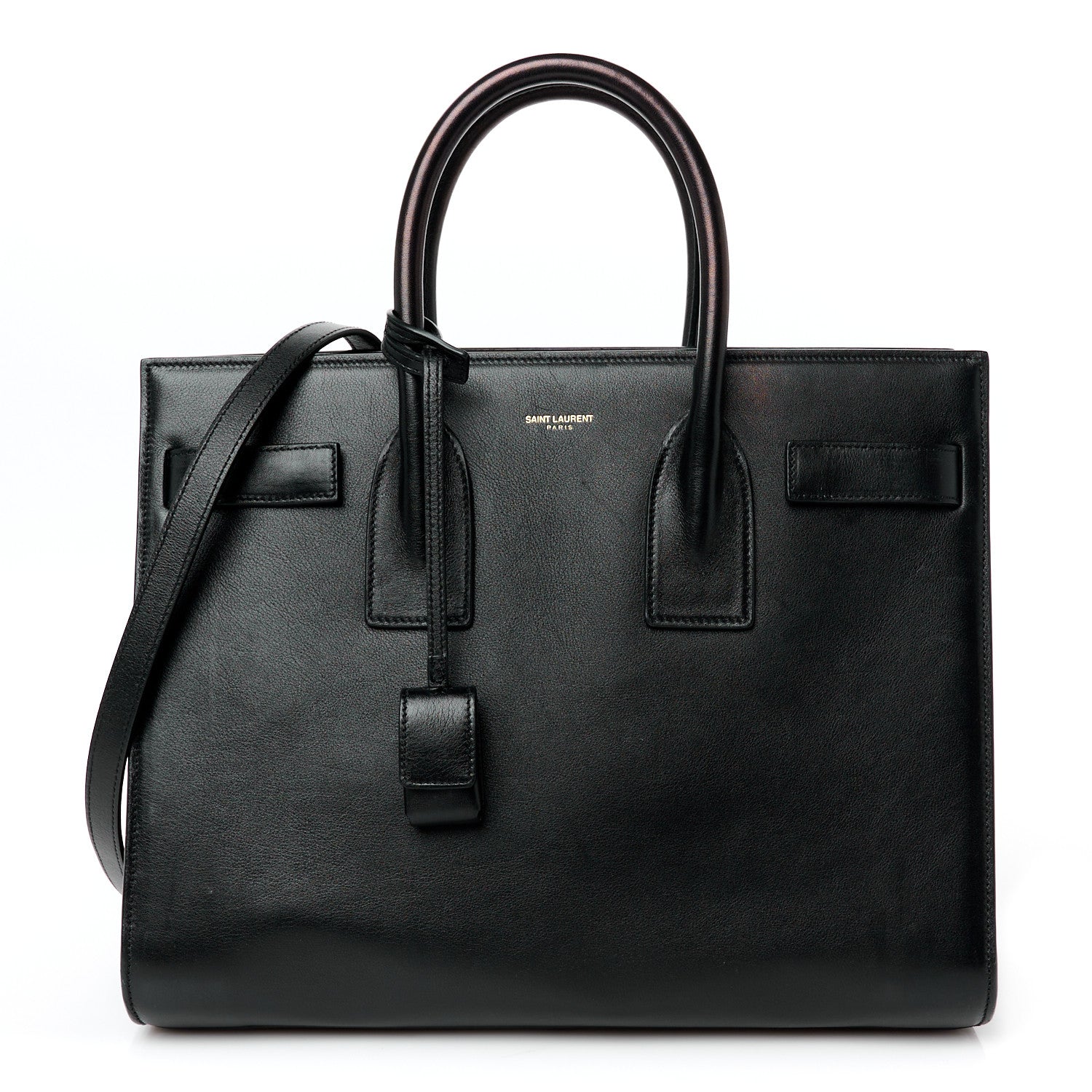 Grained Calfskin Small Sac De Jour Black