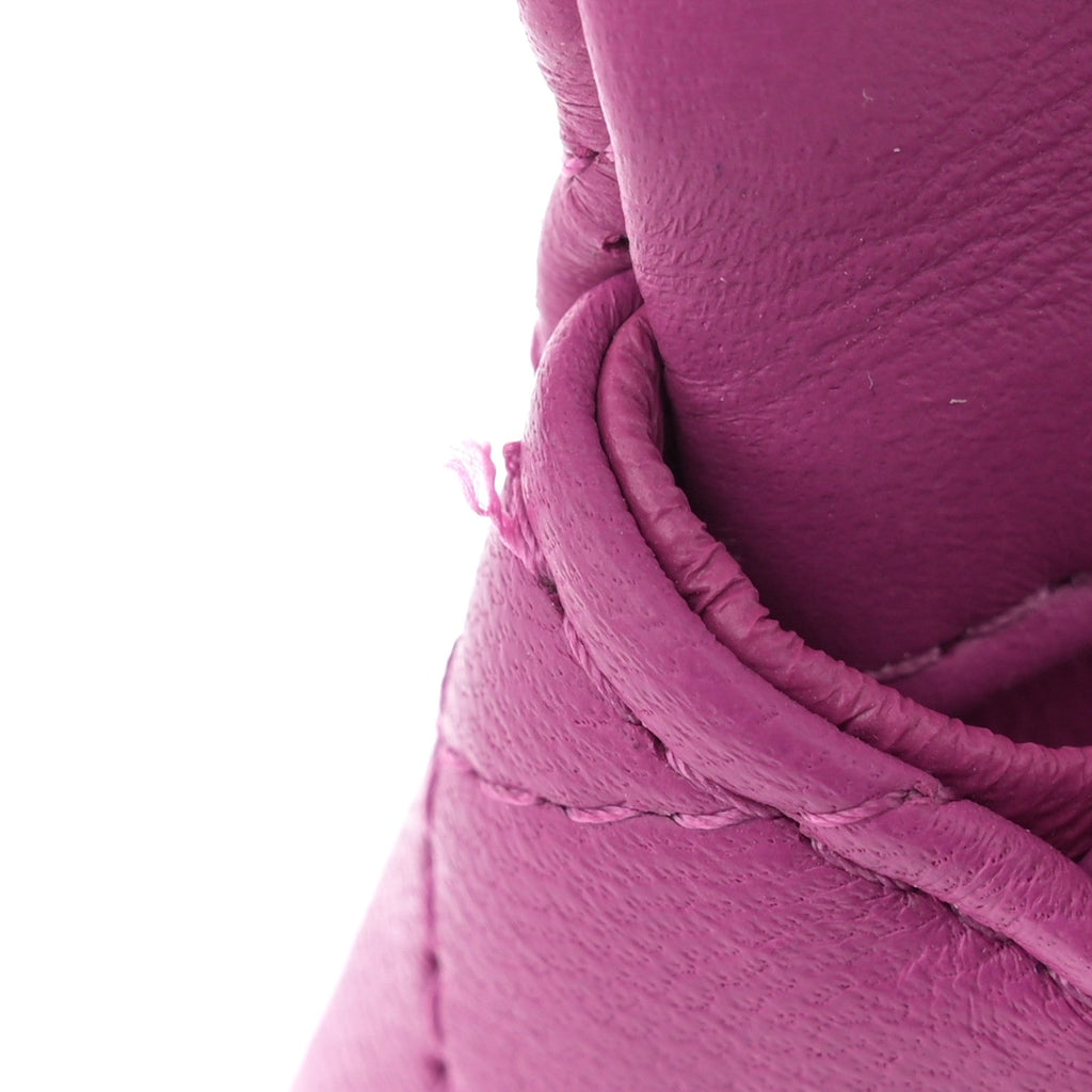 Lambskin Quilted Mini Square Flap Purple