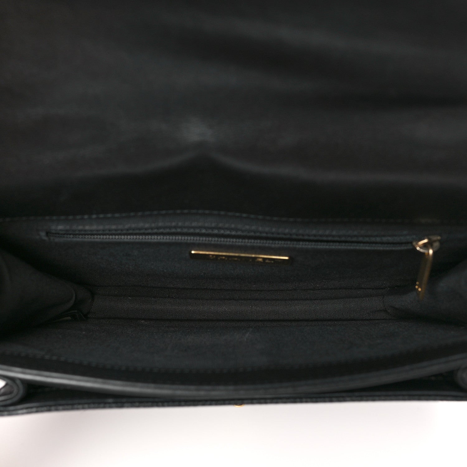 Calfskin Caviar Quilted Chain Handle Flap Black