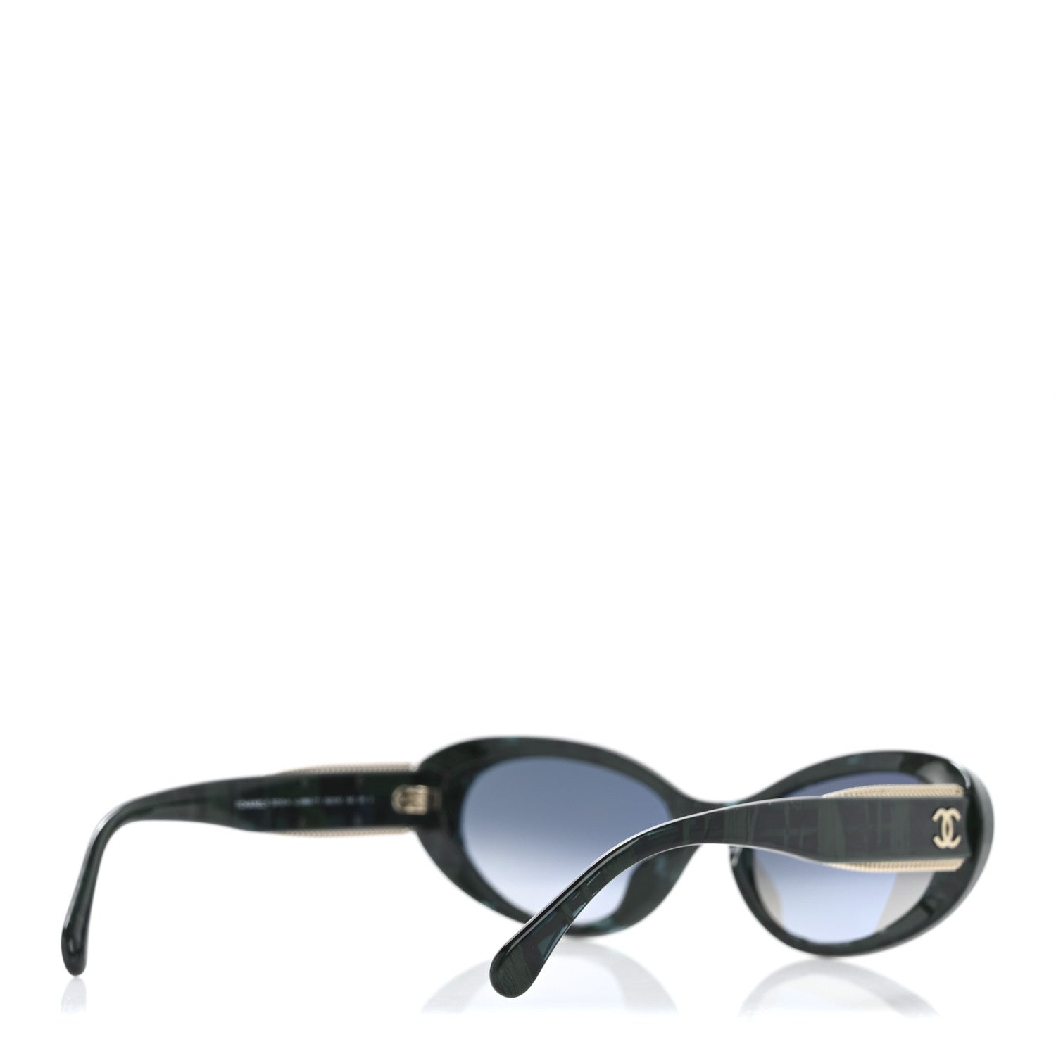 Acetate Oval Sunglasses 5515-A Green