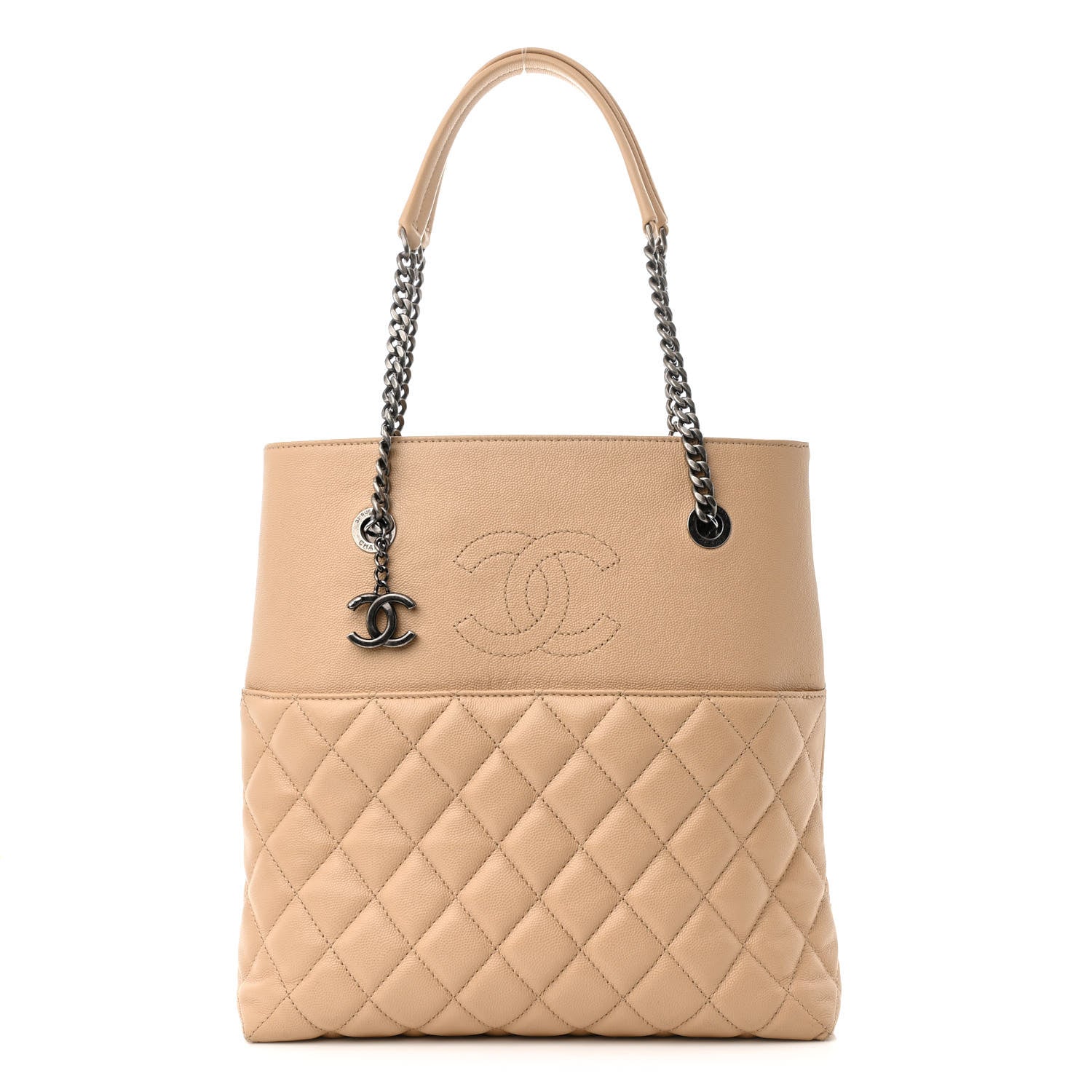 Caviar Quilted Small Urban Delight Light Beige