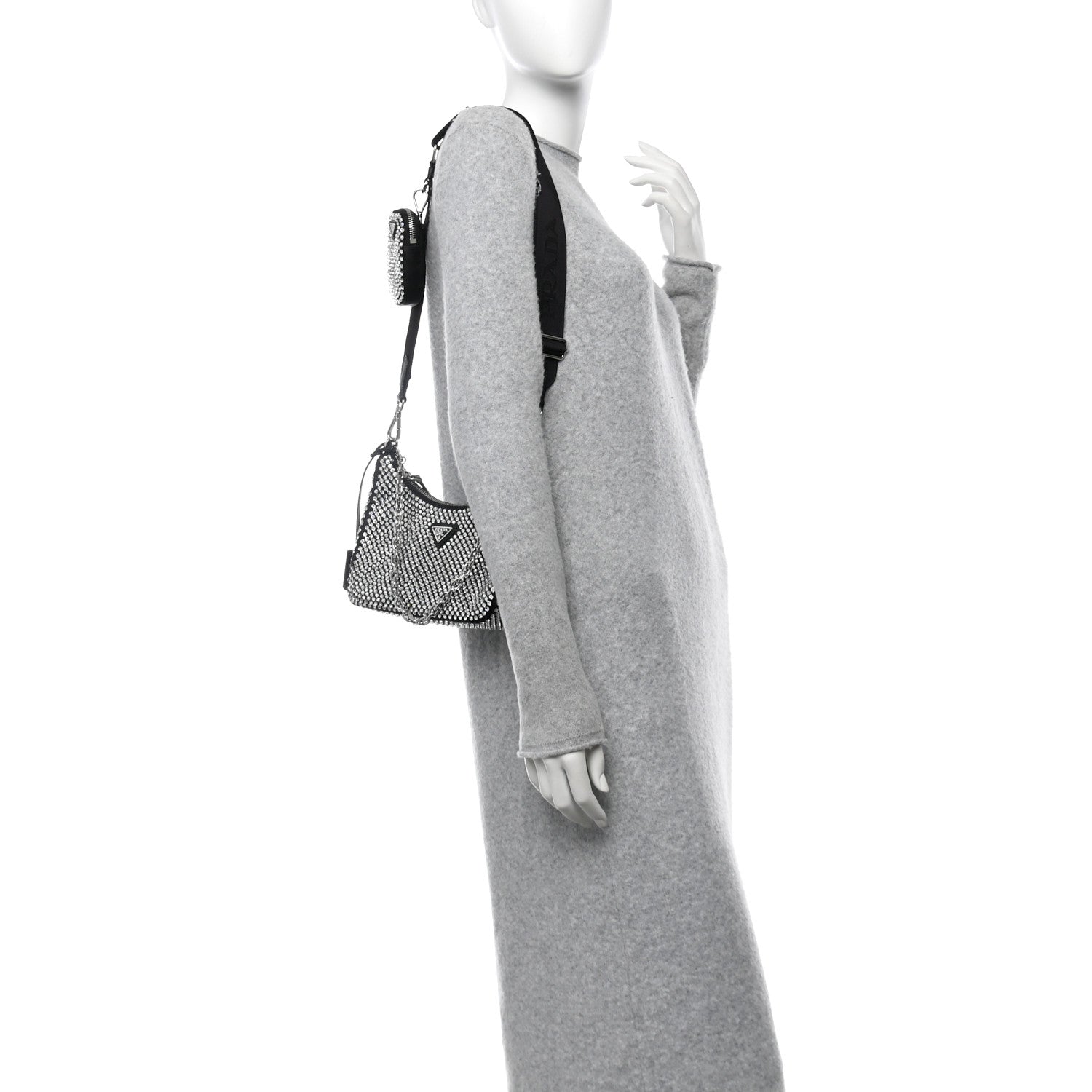 Satin Crystal Re-Edition 2005 Shoulder Bag Cristal