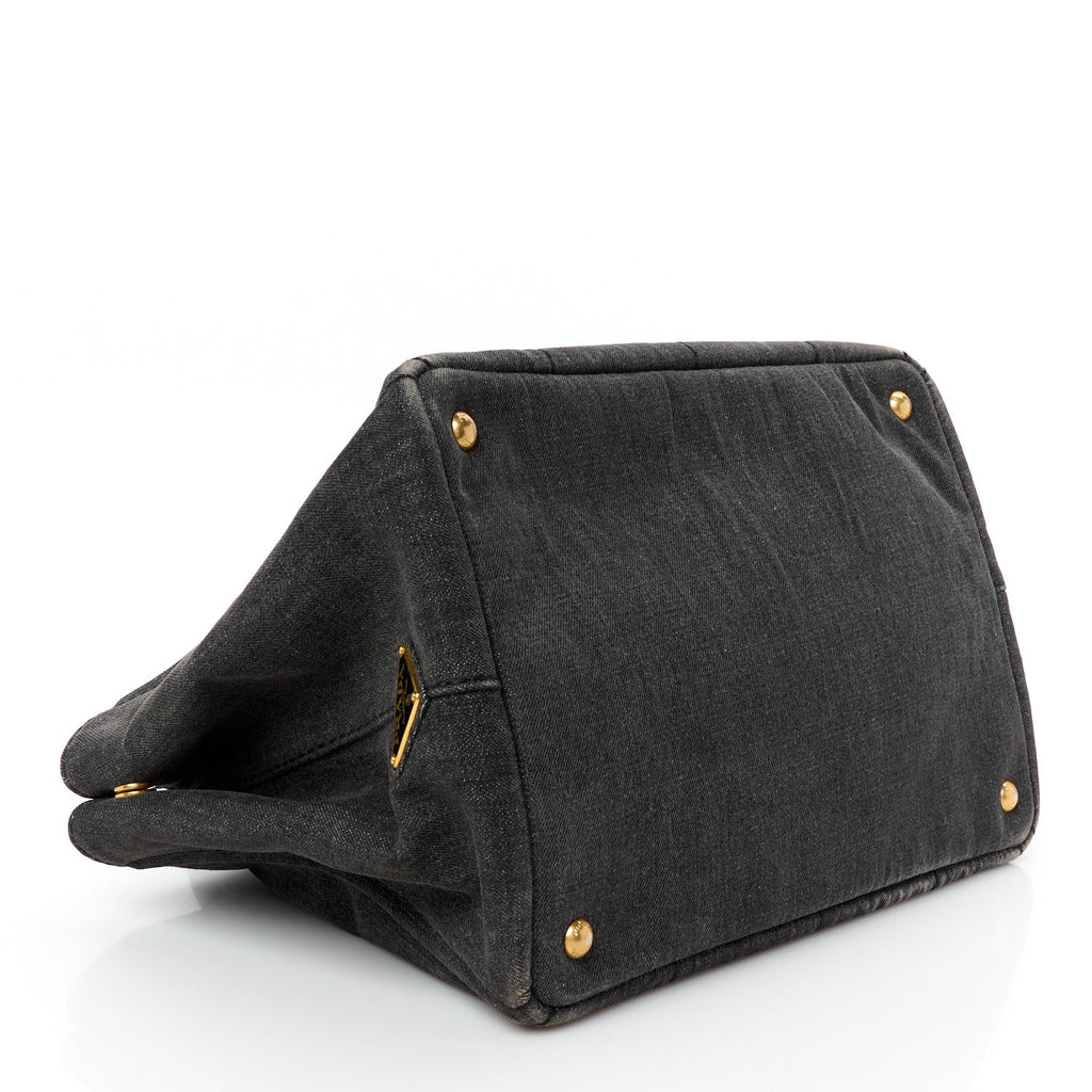 Denim Logo Tote Black