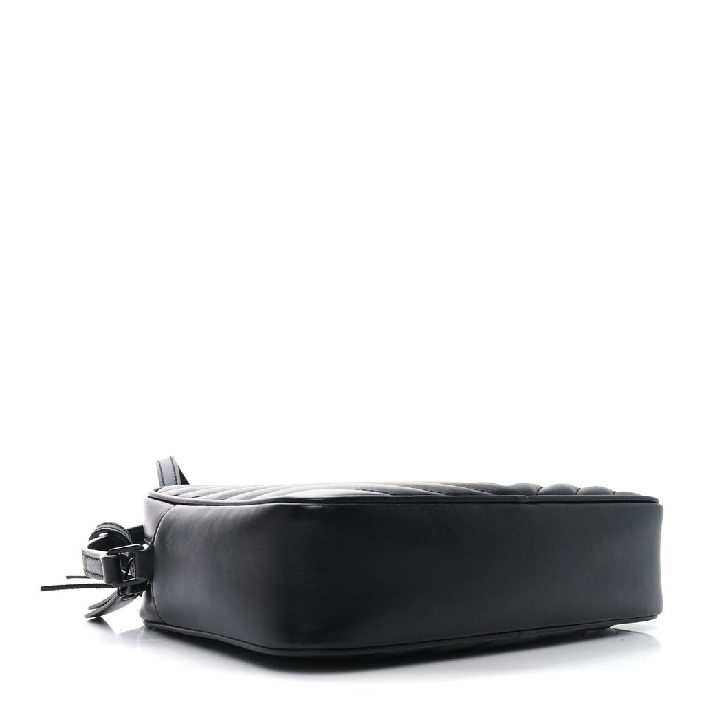 Calfskin Matelasse Monogram Monochrome Lou Camera Bag Black