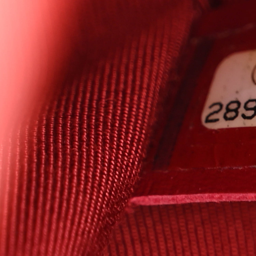 Calfskin Stitched Mini Drawstring CC Bag Red