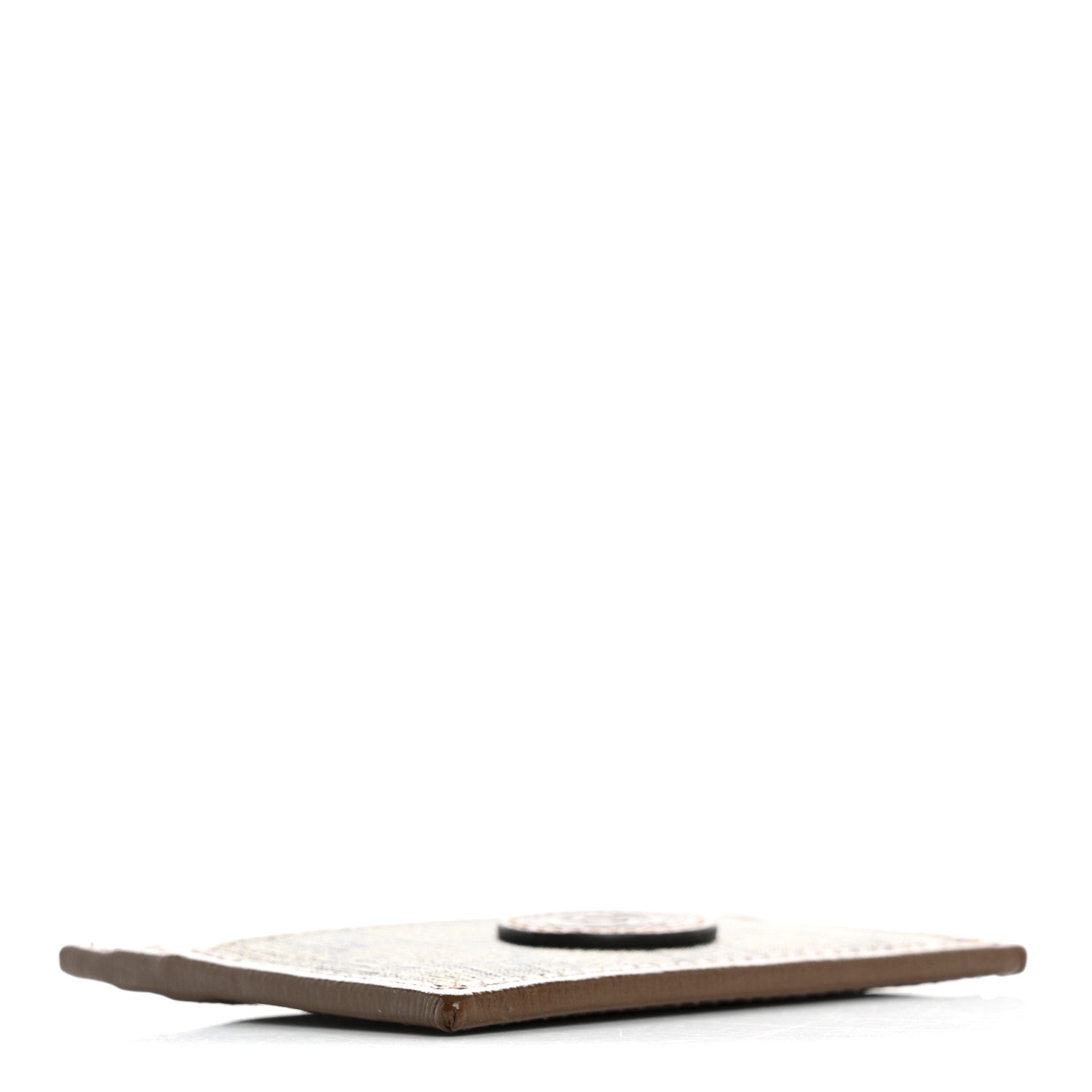 GG Supreme Monogram Azalea Calfskin Retro Interlocking G  Holder Beige Ebony Brown Sugar