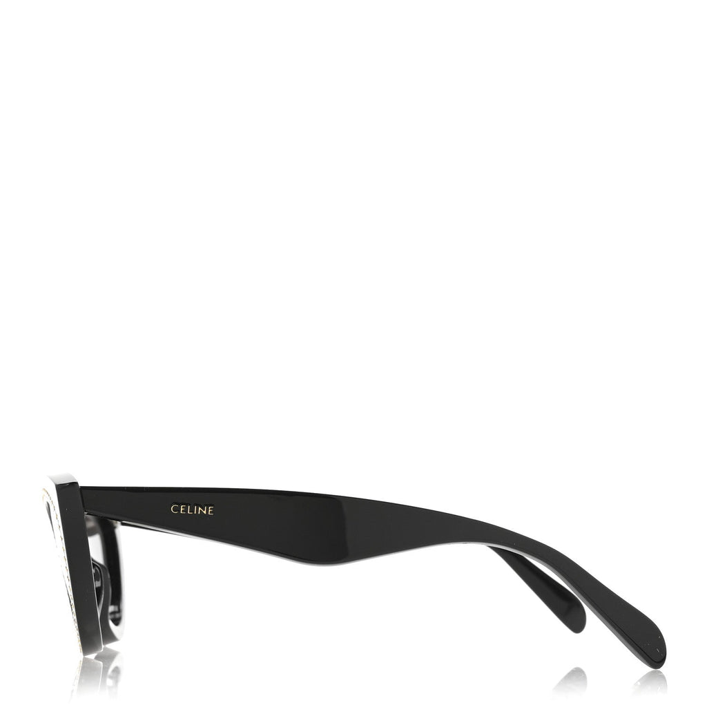Acetate Crystal Cat Eye Sunglasses CL4019IS Black
