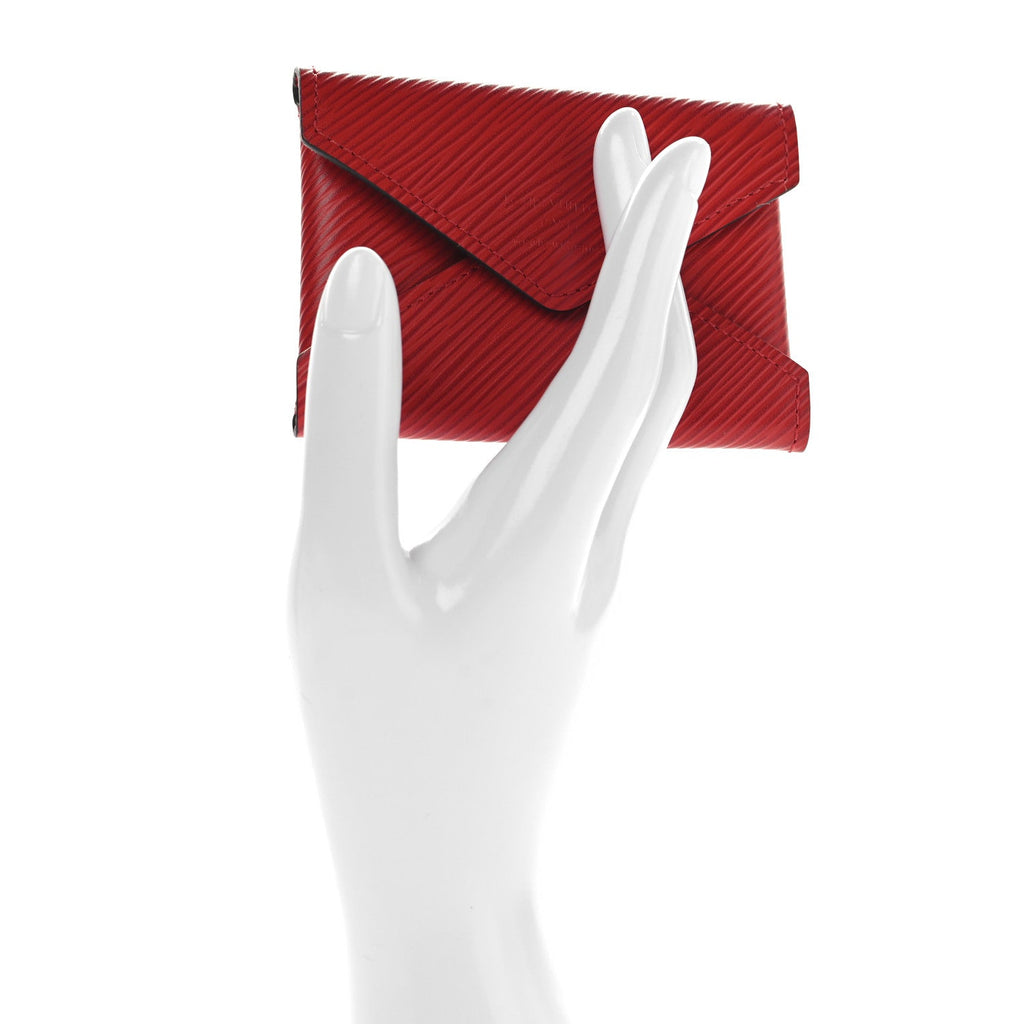 Epi Small Kirigami Pochette Insert Coquelicot