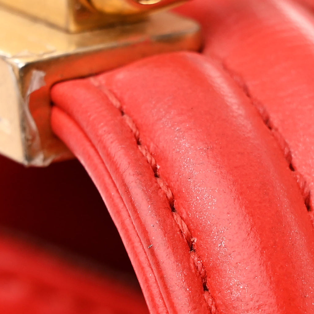 Calfskin Quilted New Medium Boy Flap Red