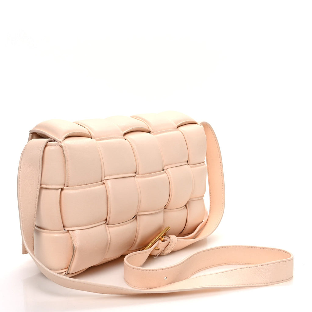 Nappa Maxi Intrecciato Padded Cassette Crossbody Bag Melon Washed